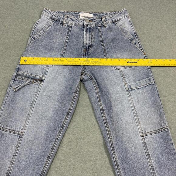 Habitual Womens Jeans Size 4/27 Light Wash Raw Hem High Rise Wide Leg Denim - Picture 8 of 9